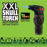 Metallic XXL Skull Torch Lighter - 12 Pieces Per Retail Ready Display 24715