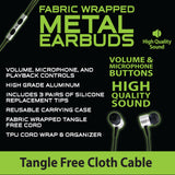 Wired Earbuds Metal with Mic - 2 Pieces Per Pack 21206
