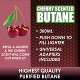 300ML Bulk Smokezilla Scented Cherry Butane Refill - 6 Pieces Per Retail Ready Display 22544