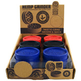 Hemp Resin 2 Piece Grinder With Magnetic Closure - 12 Pieces Per Retail Ready Display 22806