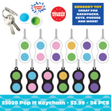 Fidget Pop Key Chain - 24 Pieces Per Retail Ready Display 23028