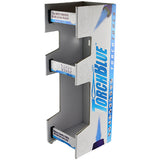 Merchandising Fixture  - Corrugated Torch Blue 3 Tier Lighter Countertop Display Only 973040