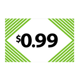 Merchandising Fixture - $0.99 Retail Tag 25 Per Pack 978300 NOVELTY INC