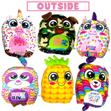 Reversible Fluffy Stuffy Plush with Merchandising Strip - 6 Pieces Per Pack 23578 KIPP BROTHERS
