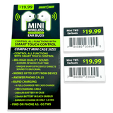 Wireless Earbuds Mini with Case - 6 Pieces Per Retail Ready Display 23604 GADGET GEAR