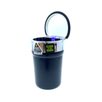 Glow In The Dark Printed Lid Butt Bucket Ashtray with LED Light - 4 Per Retail Ready Wholesale Display 40308 SMOKEZILLA