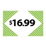 Merchandising Fixture - $16.99 Retail Tag 25 Per Pack 978500