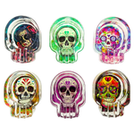 Glass Ashtray in Skull Shaped Design - 6 Pieces Per Retail Ready Wholesale Display 20120 SMOKEZILLA