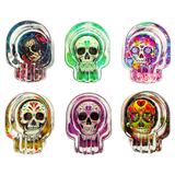 Glass Ashtray in Skull Shaped Design - 6 Pieces Per Retail Ready Wholesale Display 20120 SMOKEZILLA