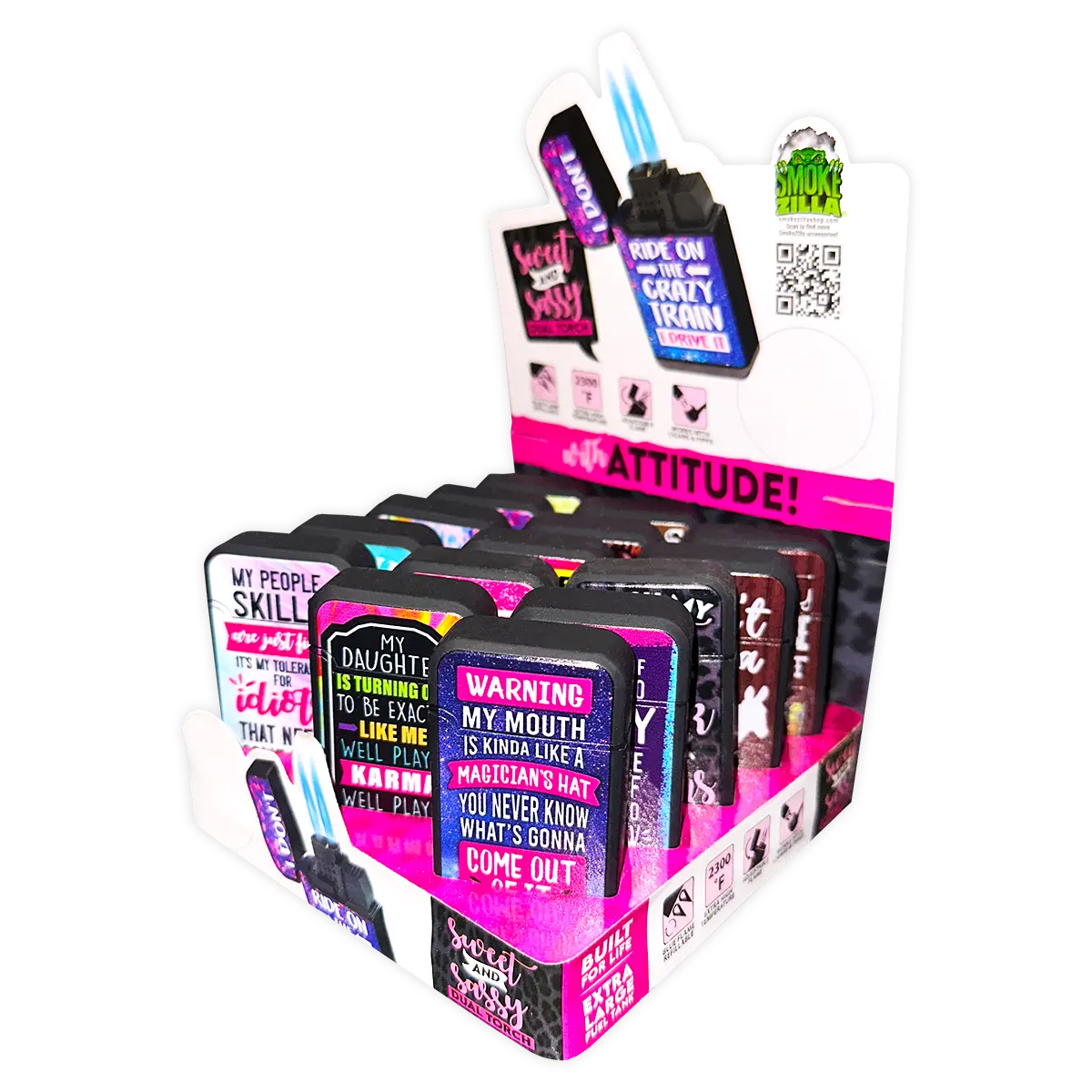 Sweet Dual Torch Lighter - 15 Pieces Per Retail Ready Display 22179 SMOKEZILLA