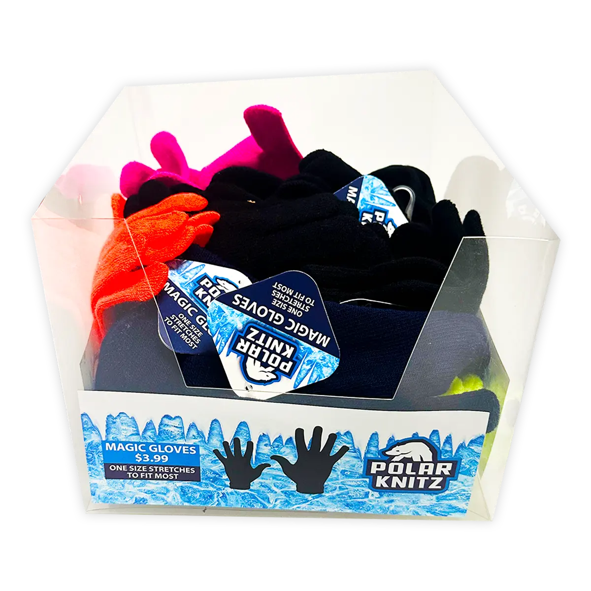 Winter Gloves One Size Fits All Assortment - 18 Pair Per Retail Ready Display 22692 POLAR GEAR