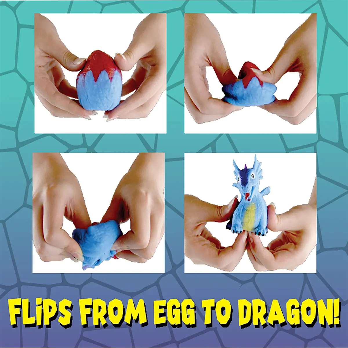 Squish and Squeeze Dragon Flip Toy - 12 Pieces Per Pack 22717 KIPP BROTHERS