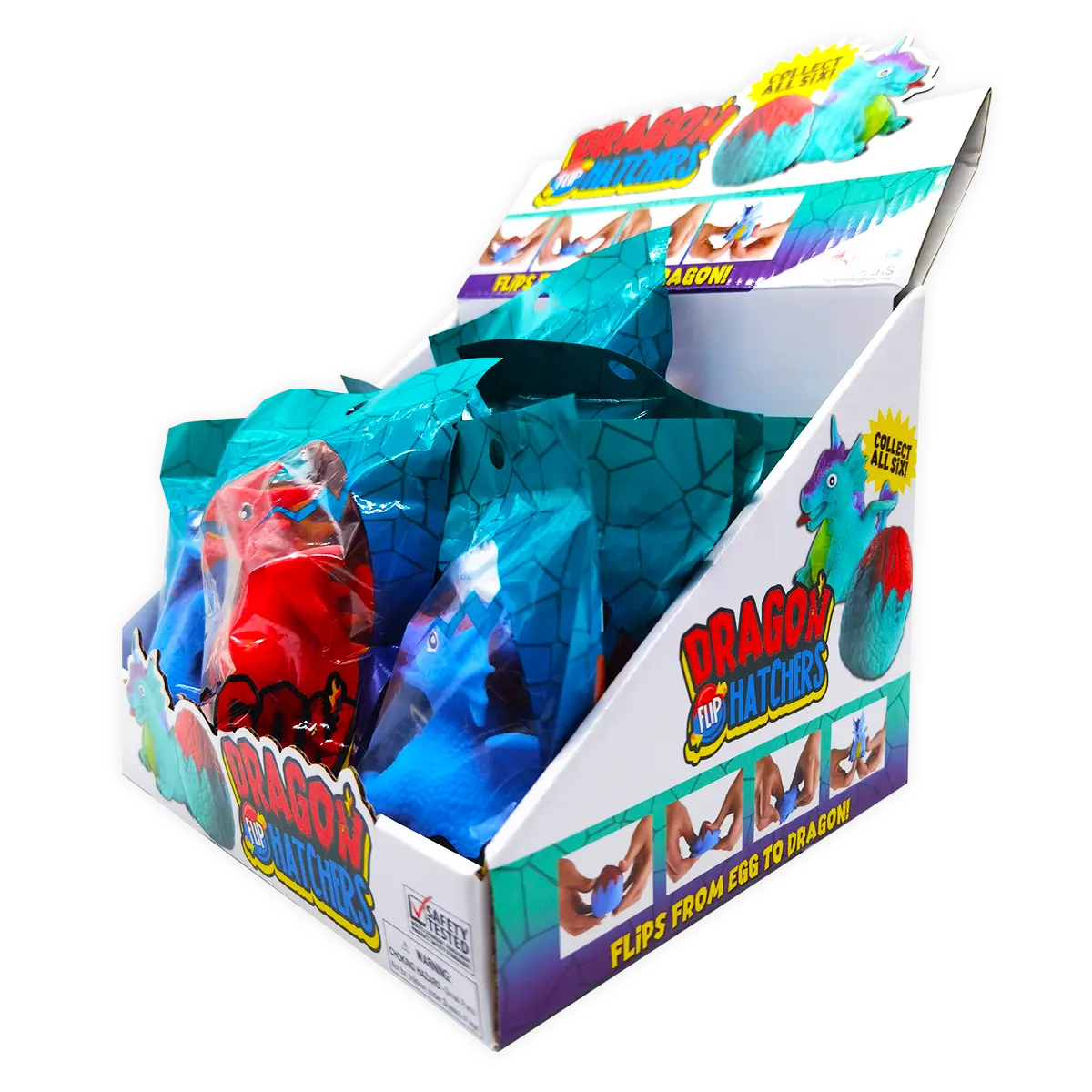 Squish and Squeeze Dragon Flip Toy - 12 Pieces Per Pack 22717 KIPP BROTHERS