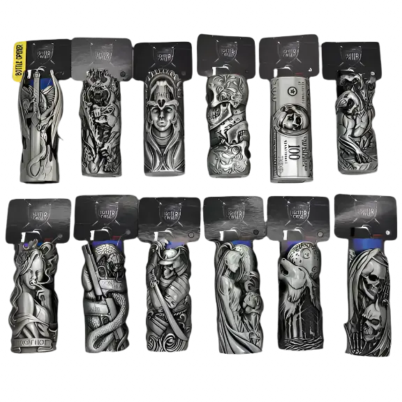 Metal Mystic Lighter Case with Bottle Opener - 12 Pieces Per Retail Ready Display 22921 SMOKEZILLA