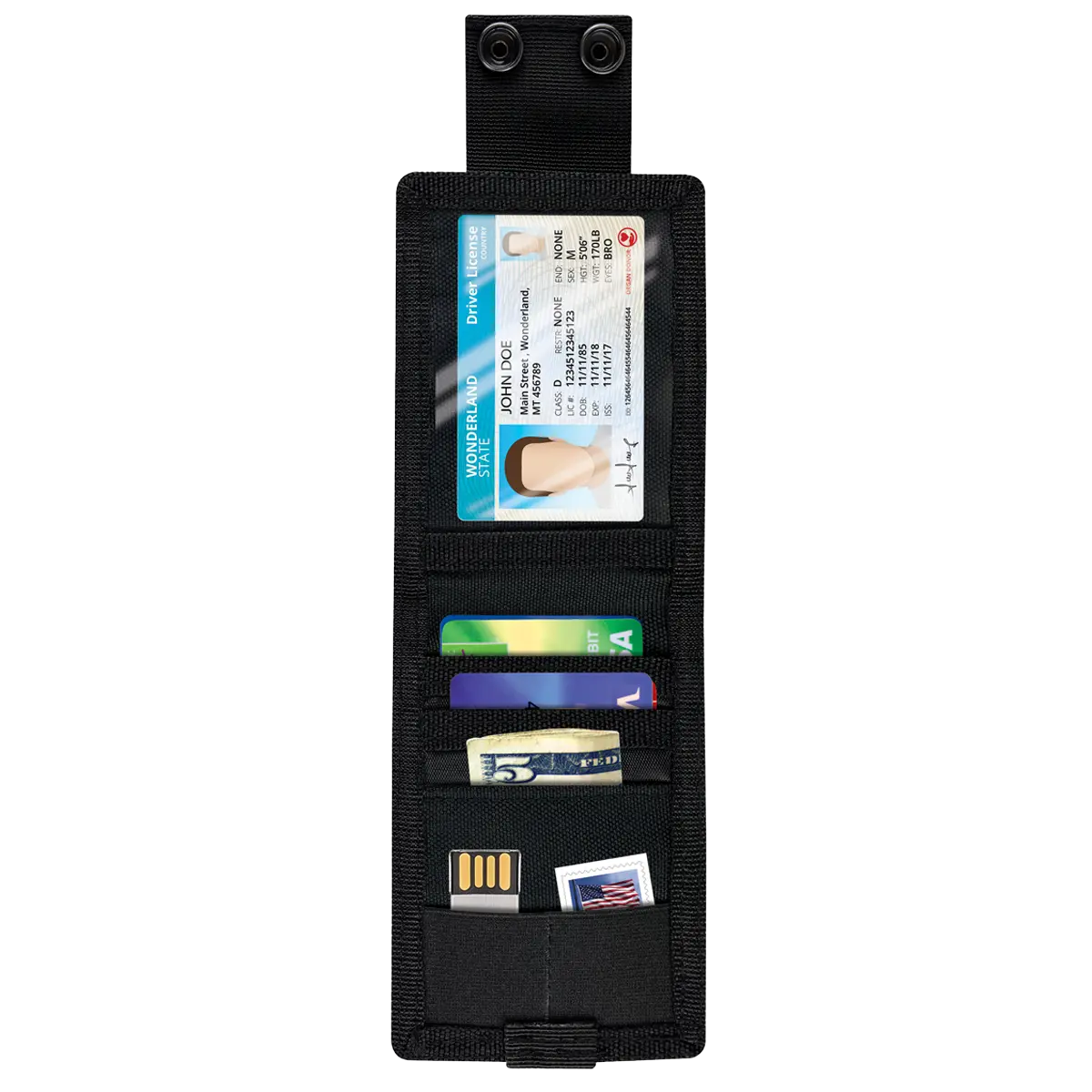 Snap Tactical Wallet with Id Window - 6 Pieces Per Retail Ready Display 23191 TAC GEAR