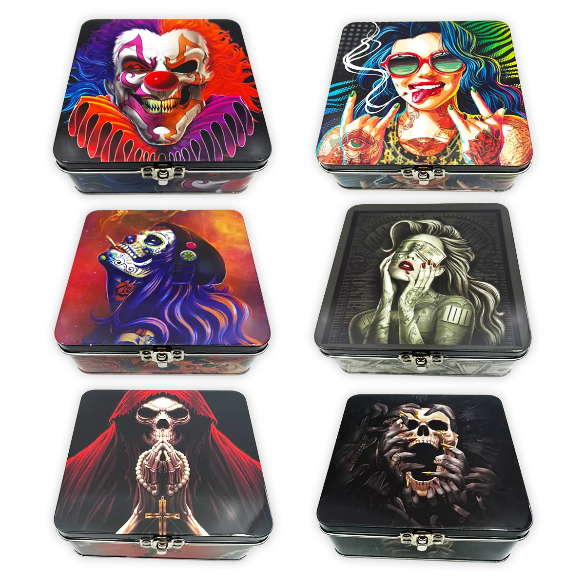 Metal Storage Box with Roll Tray - 6 Pieces Per Retail Ready Display 23253 SMOKEZILLA