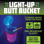 Light Show Butt Bucket Ashtray with Multi-Color LED Lights - 6 Pieces Per Retail Ready Display 24111 SMOKEZILLA