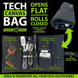 Tech Canvas Roll Storage Bag - 6 Pieces Per Retail Ready Display 24719 GADGET GEAR