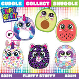Pillow Plush Fluffy Stuffy Assortment Floor Display - 30 Pieces Per Retail Ready Display 88438 KIPP BROTHERS
