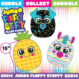 Pillow Plush Fluffy Stuffy Assortment Floor Display - 30 Pieces Per Retail Ready Display 88438 KIPP BROTHERS