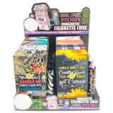 100s Cigarette Storage Case With Magnetic Lighter Case - 8 Pieces Per Retail Ready Display 23545 SMOKEZILLA