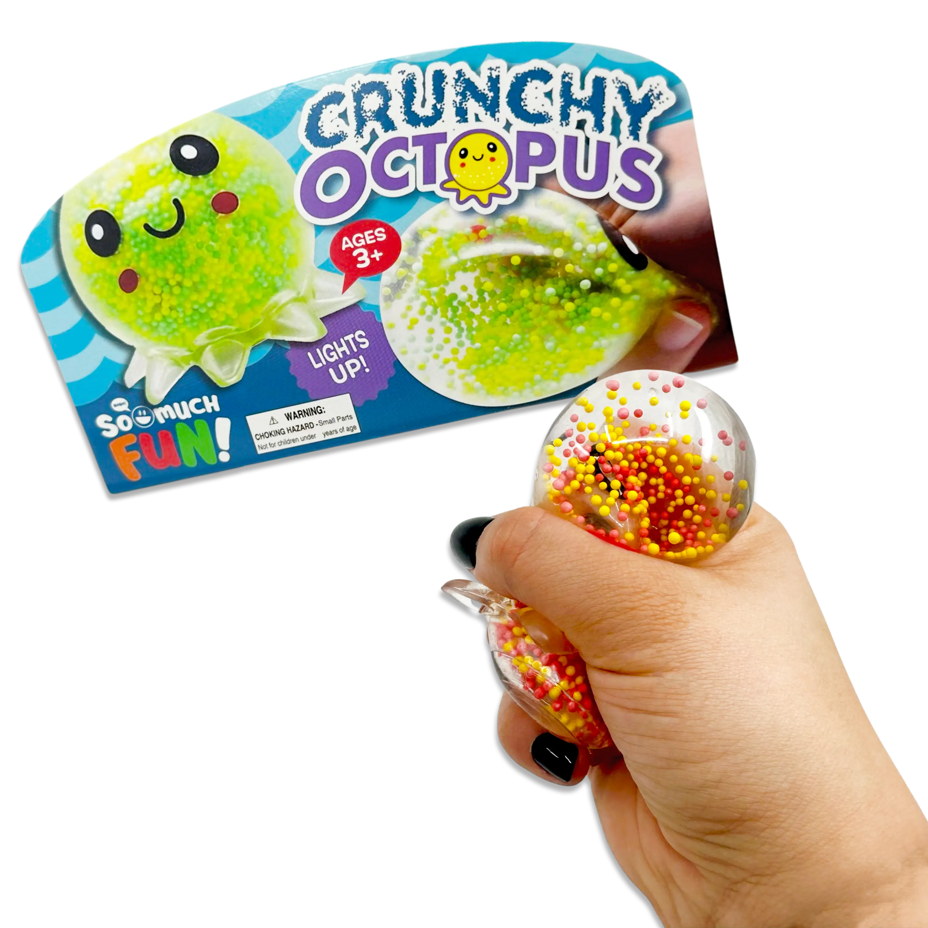 Squish and Squeeze Light-Up Octopus Toy - 12 Pieces Per Pack 23652 KIPP BROTHERS