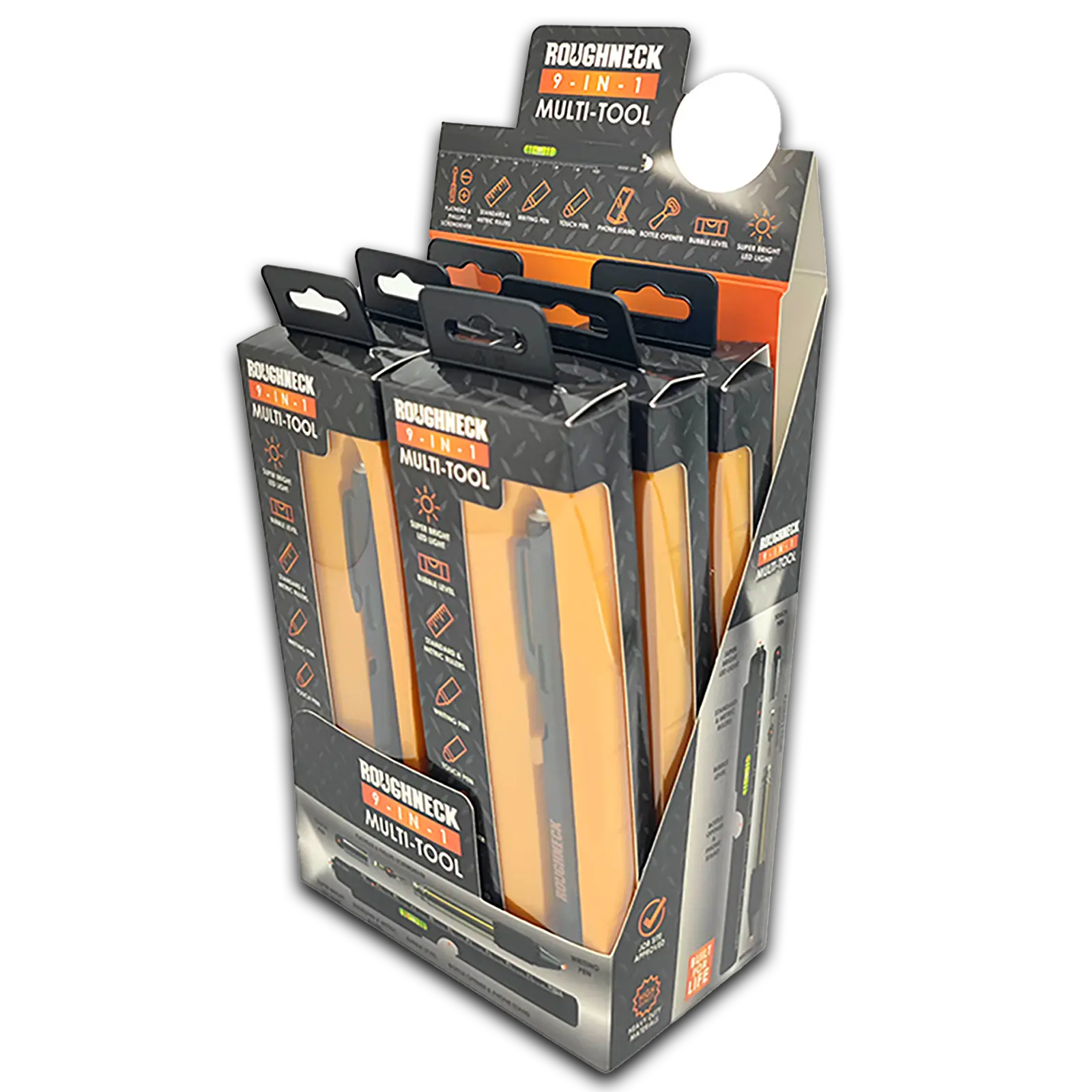 Multi-Tool 9-In-1 with Pen - 6 Pieces Per Retail Ready Display 23713 ROUGHNECK
