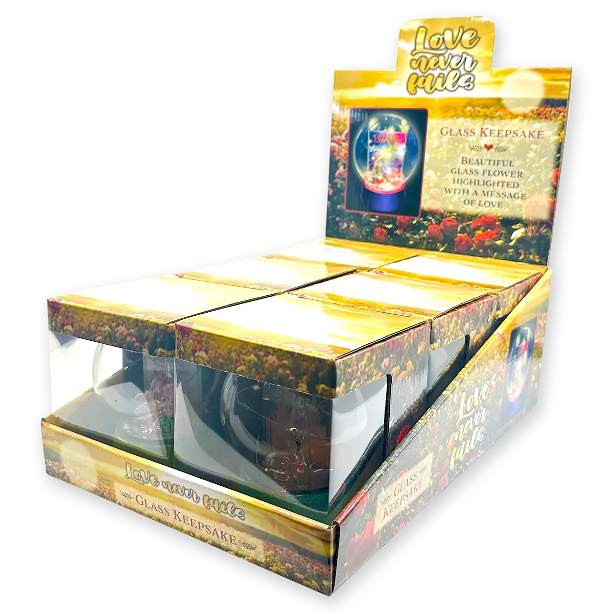 Glass Globe Keepsake - 6 Pieces Per Retail Ready Display 23741 NOVELTY INC