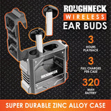 Wireless Earbuds Heavy Duty Metal with Case - 6 Pieces Per Retail Ready Display 23750 ROUGHNECK