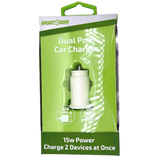 Car Charger  DC Dual Port USB / USB-C 15 Watts - 6 Pieces Per Retail Ready Display 23759 GADGET GEAR