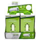 Car Charger  DC Dual Port USB / USB-C 15 Watts - 6 Pieces Per Retail Ready Display 23759 GADGET GEAR