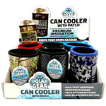 Patriotic Neoprene Can and Bottle Cooler with Patch - 6 Per Retail Ready Display 23761 POLAR GEAR
