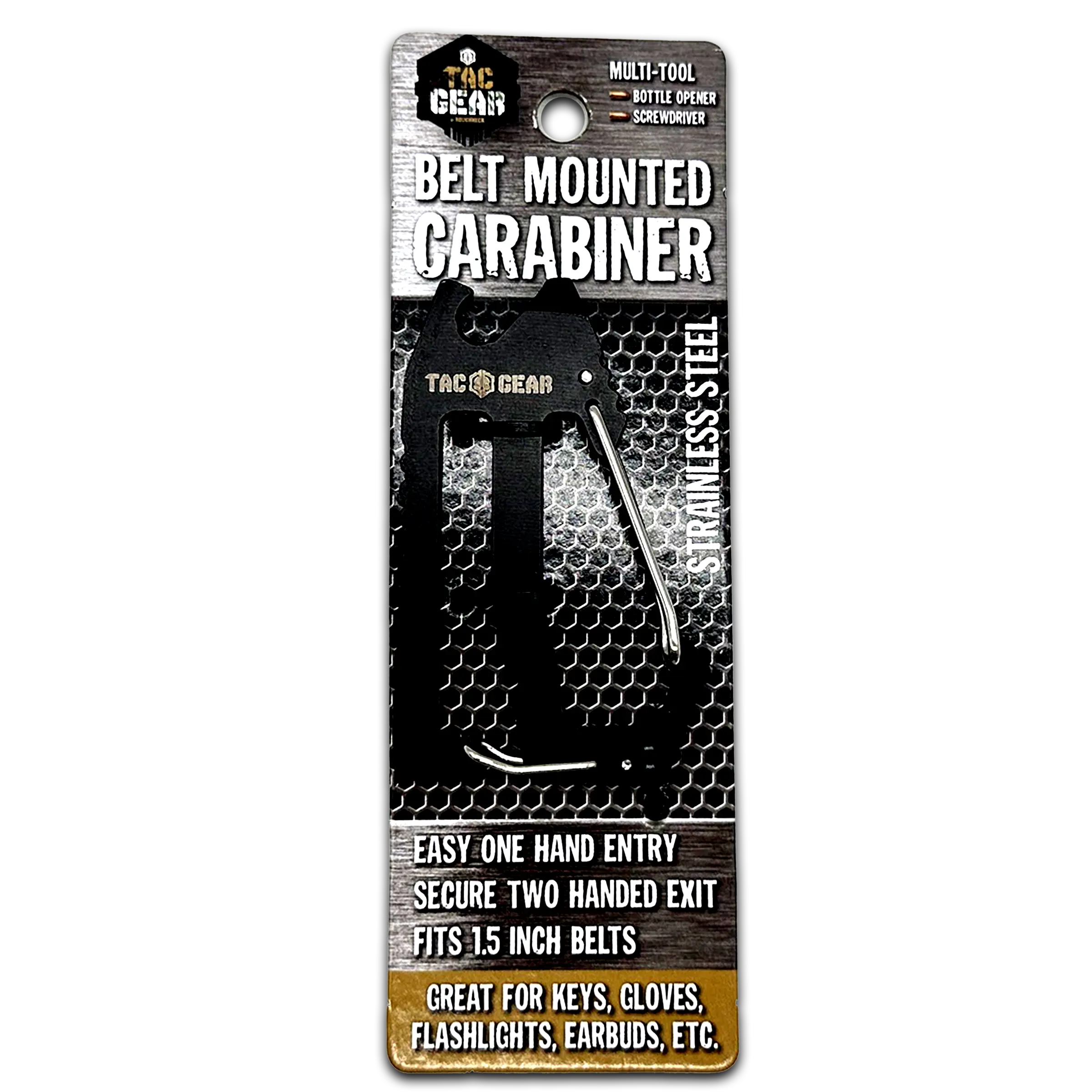 Multi-Tool Belt Mounted Carabiner - 12 Pieces Per Retail Ready Display 23762 TAC GEAR