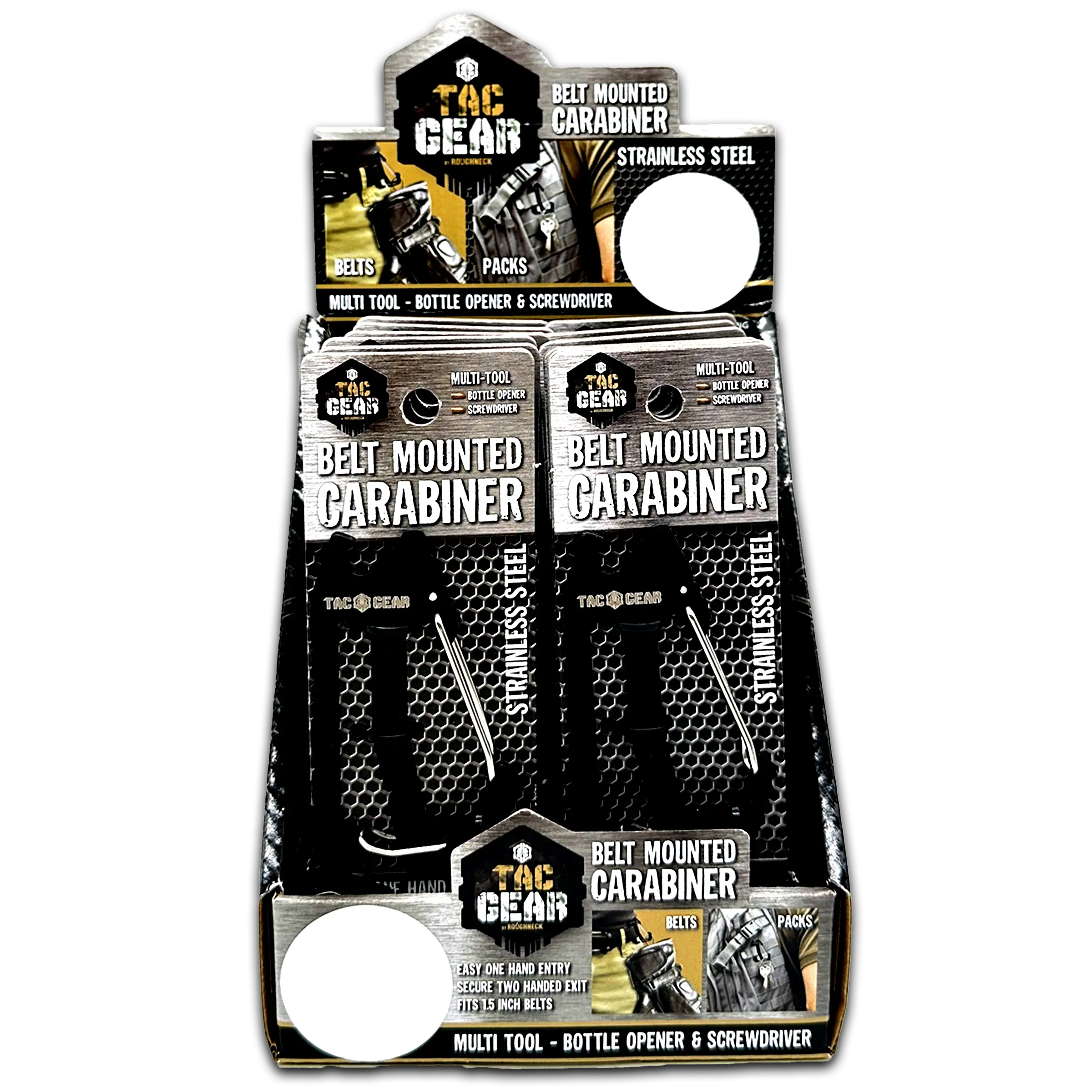 Multi-Tool Belt Mounted Carabiner - 12 Pieces Per Retail Ready Display 23762 TAC GEAR