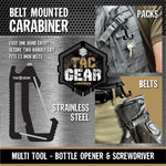 Multi-Tool Belt Mounted Carabiner - 12 Pieces Per Retail Ready Display 23762 TAC GEAR