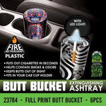 Full Print Butt Bucket Ashtray with LED Light - 6 Pieces Per Retail Ready Display 23784 SMOKEZILLA