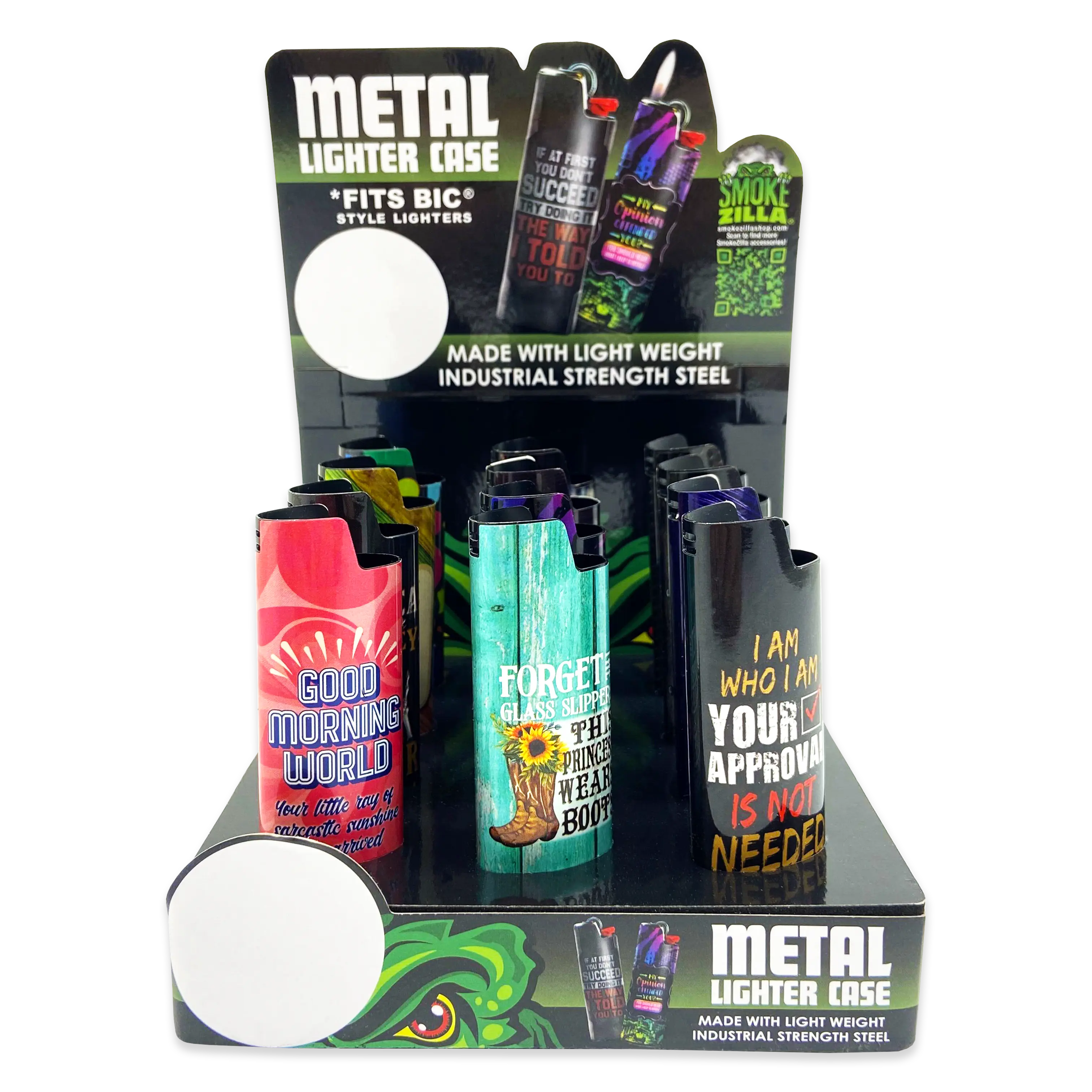 Metal Lighter Case - 12 Pieces Per Retail Ready Display 23785 SMOKEZILLA