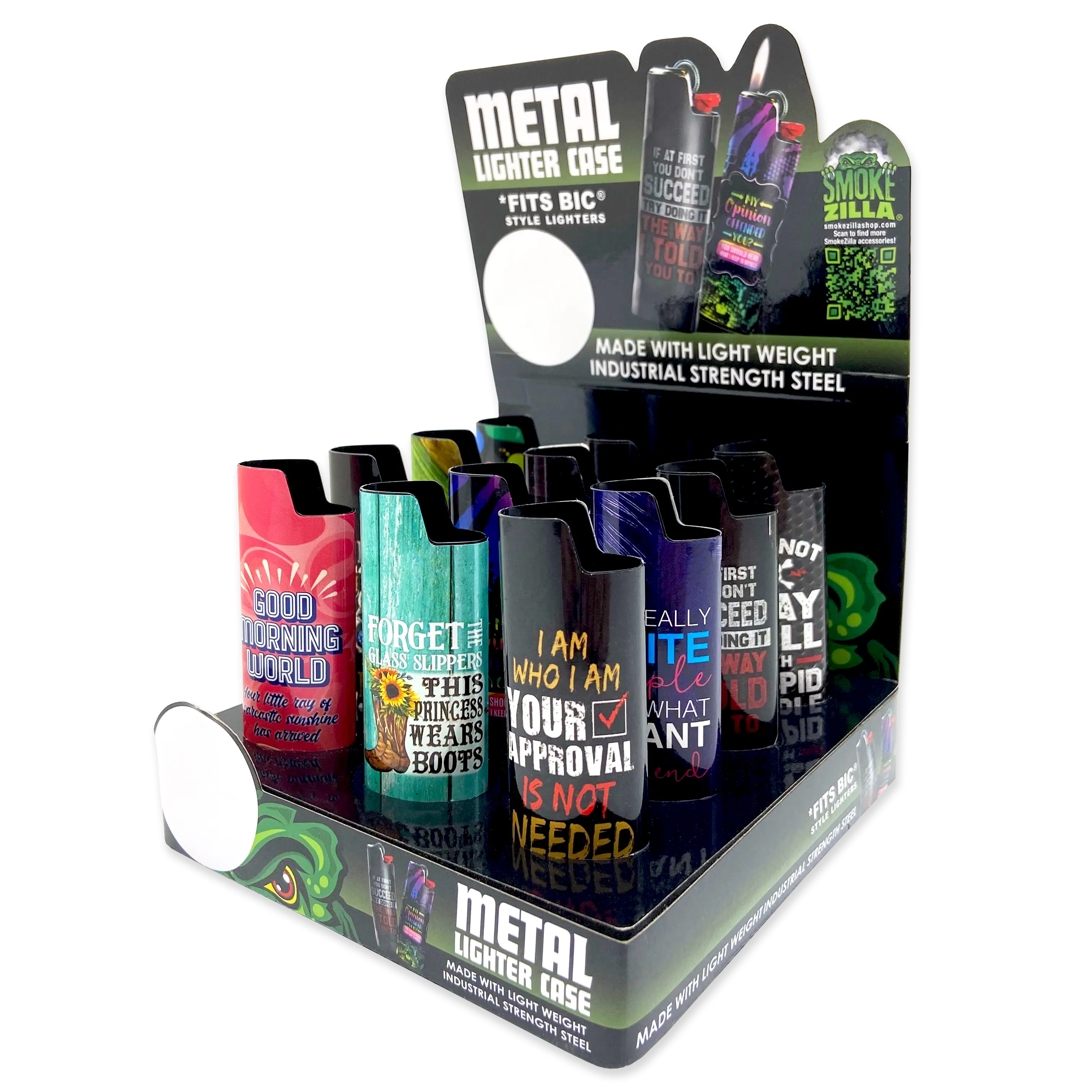 Metal Lighter Case - 12 Pieces Per Retail Ready Display 23785 SMOKEZILLA