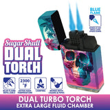 Sugar Skull Dual Torch Lighter - 15 Pieces Per Retail Ready Display 23822 SMOKEZILLA