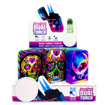 Sugar Skull Dual Torch Lighter - 15 Pieces Per Retail Ready Display 23822 SMOKEZILLA