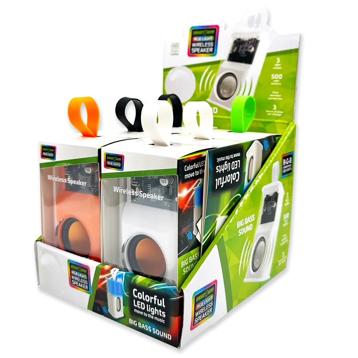 Wireless Speaker Transparent with LED Lights - 6 Pieces Per Retail Ready Display 23870 NOVELTY INC