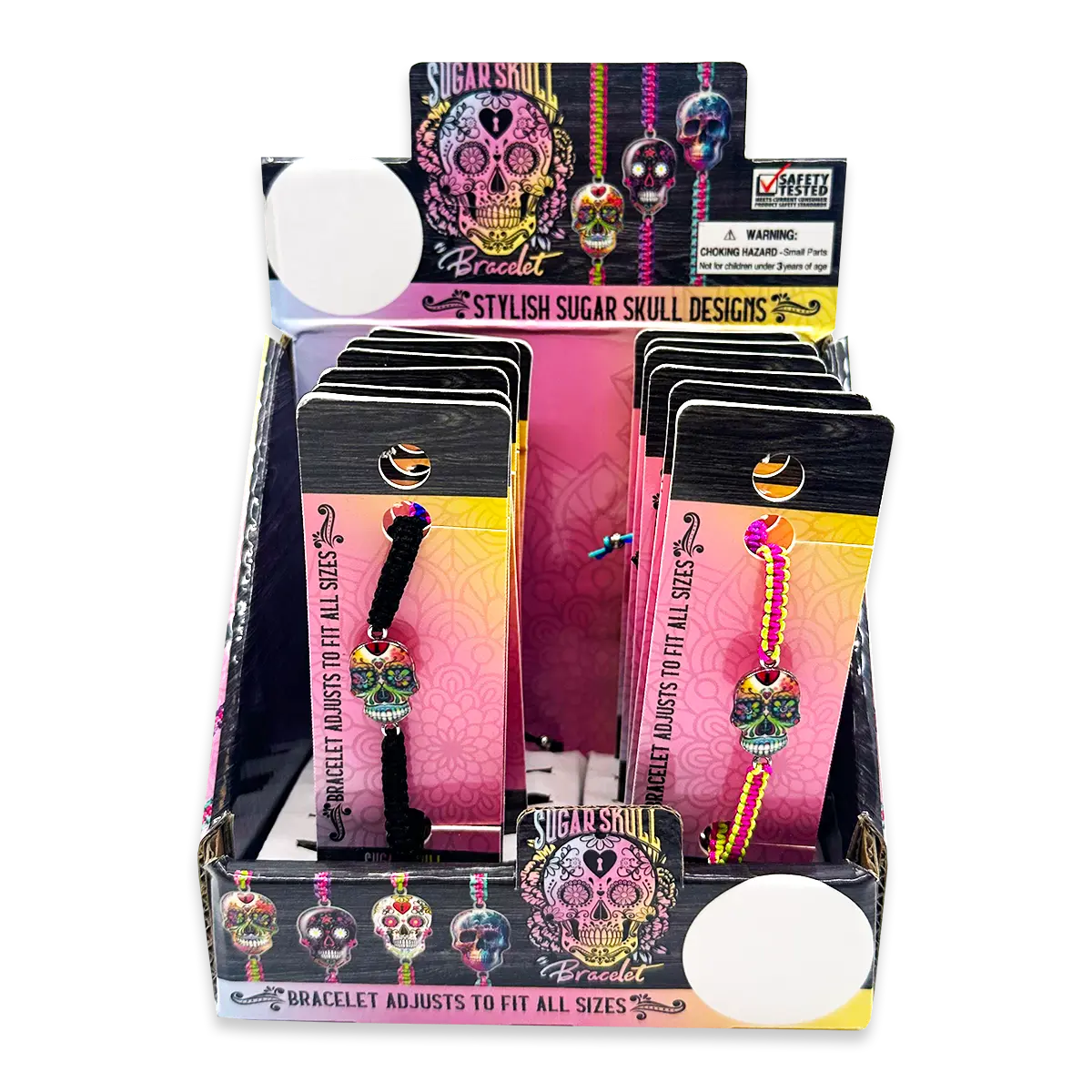 Sugar Skull Bracelet - 12 Pieces Per Retail Ready Display 23986 KIPP BROTHERS