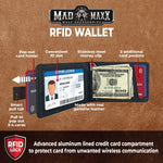 Leather RFID Blocking Ultra Slim Wallet - 6 Pieces Per Retail Ready Display 24003 ROUGHNECK