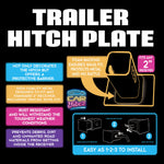 Trailer Hitch Plate Insert - 6 Pieces Per Retail Ready Display 24069 CAR VIBEZ