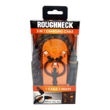 Charging Cable 3 in 1 Multi-Head USB-to-USB-C / Lightning / Micro USB 10FT 2.4 Amp - 4 Pieces Per Pack 24171 ROUGHNECK
