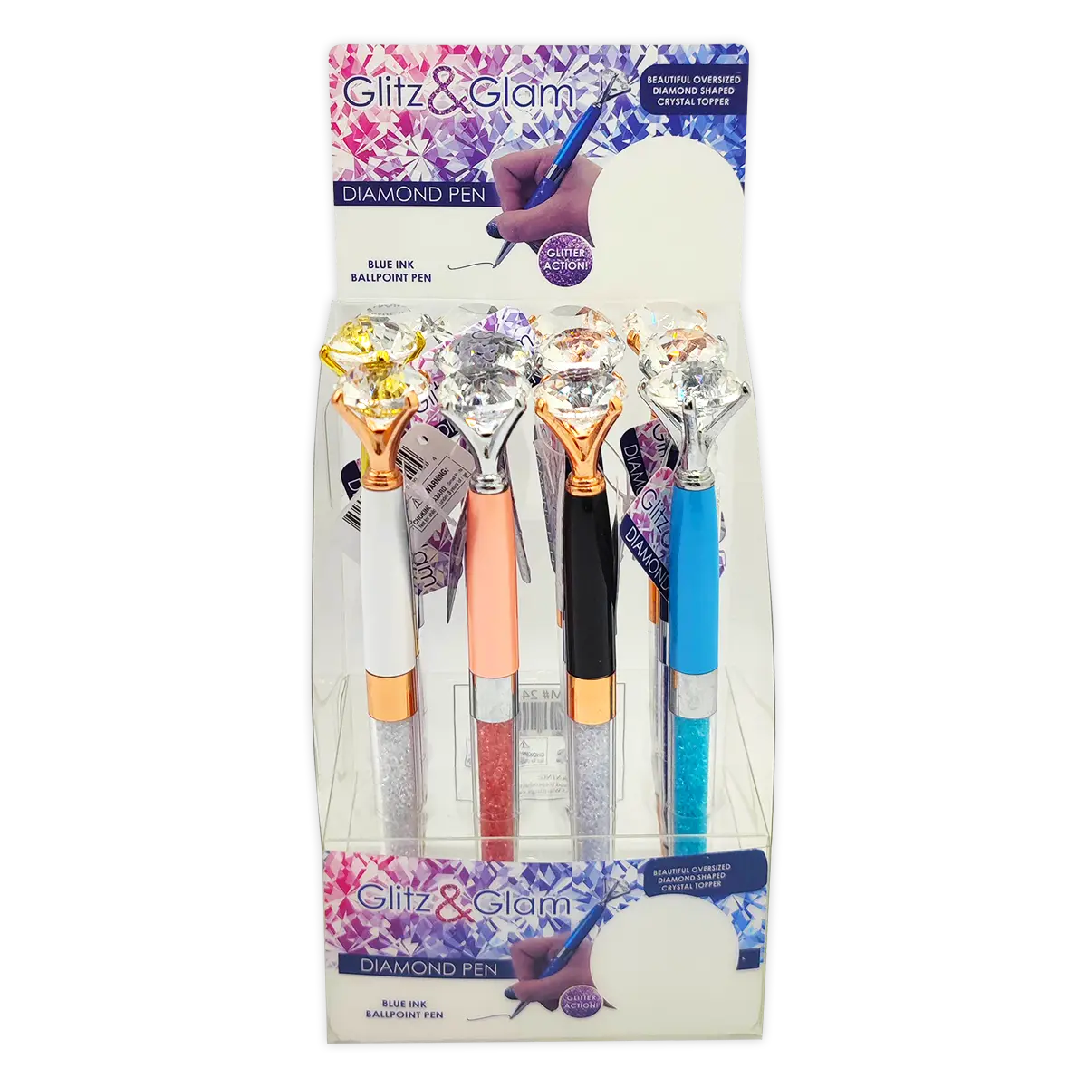 Wholesale Glitter Diamond Pen - 12 Pieces Per Display 24109 NOVELTY INC