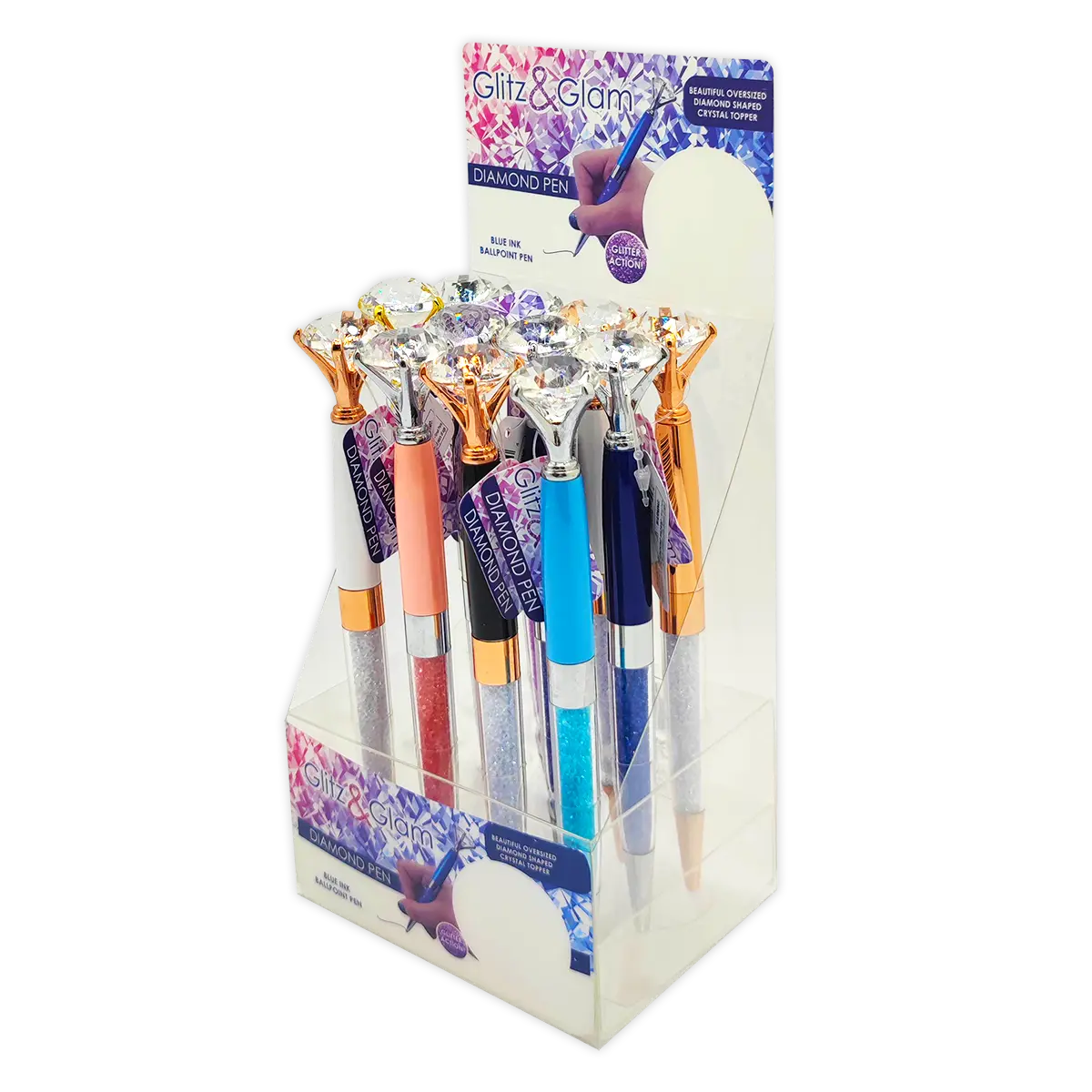 Wholesale Glitter Diamond Pen - 12 Pieces Per Display 24109 NOVELTY INC