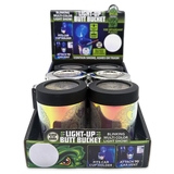 Light Show Butt Bucket Ashtray with Multi-Color LED Lights - 6 Pieces Per Retail Ready Display 24111 SMOKEZILLA