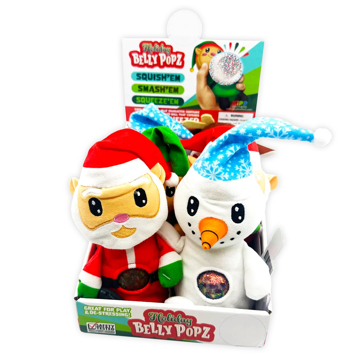 Christmas Belly Popz Plush Toy - 6 Pieces Per Display 24200 KIPP BROTHERS