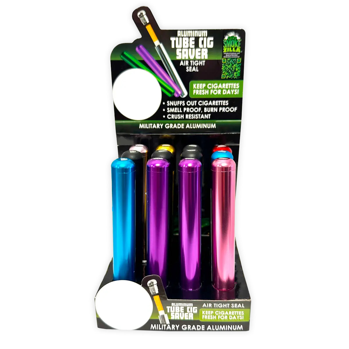 Metal Cigarette Saver Tube - 12 Pieces Per Retail Ready Display 24334 SMOKEZILLA